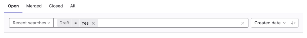 Filter draft merge requests